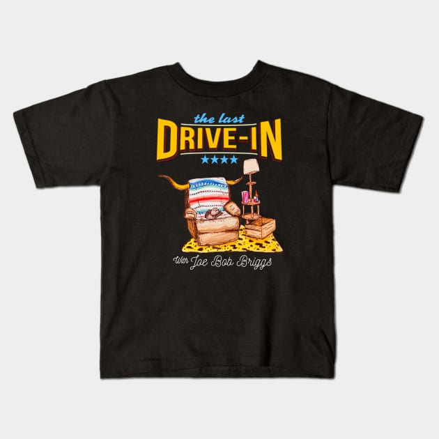 Late Night Drive-in Chair Kids T-Shirt by ReneB615